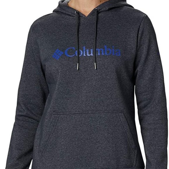 🆕Columbia Women's Logo Hoodie, X-Small - Shark Heather, Brand NEW, Authentic,.. - Picture 1 of 5